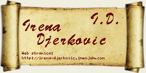 Irena Đerković vizit kartica